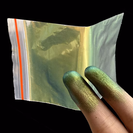 Flocos de vidro inorgânico pigmento perolado camaleão para tinta