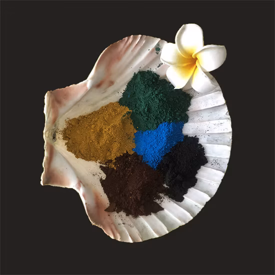 Pó vermelho/amarelo/preto/verde de alta pureza Fe2o3 Fe3o4 pigmento de óxido de ferro para cerâmica